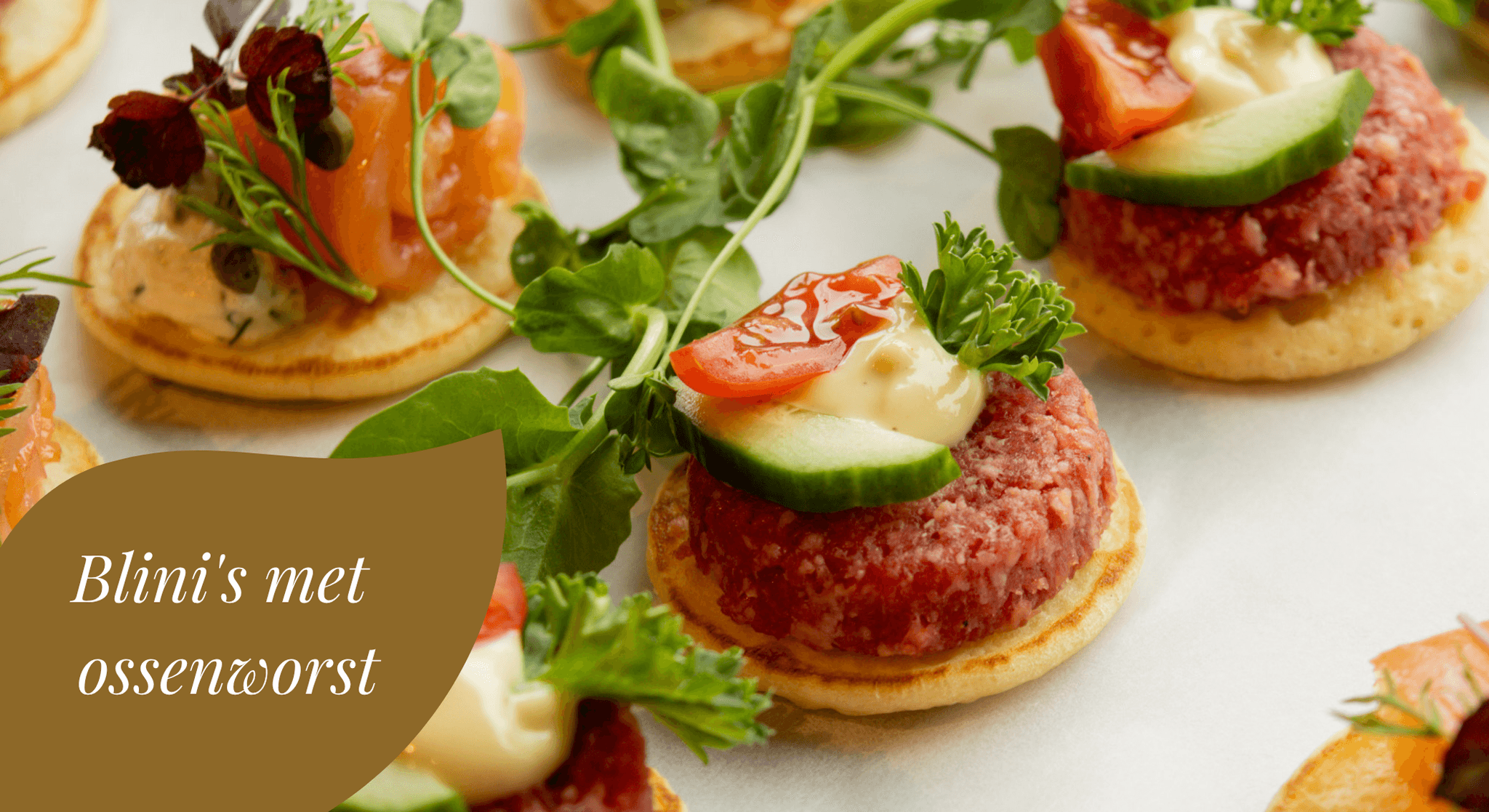 Blini's met ossenworst
