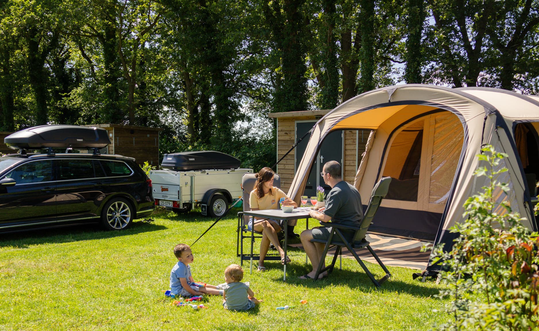 Kamperen met het gezin op Vakantiepark Westerbergen in Drenthe