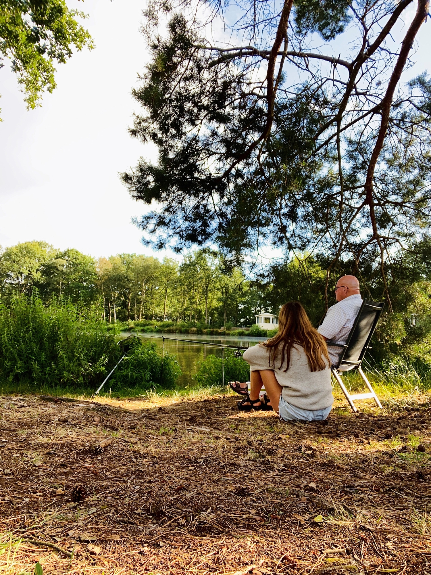 Visvijver op het park